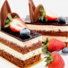 chocolate cake with strawberry