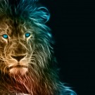 Digital art of a lion