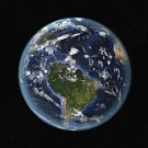 Detailed view of Earth from the space